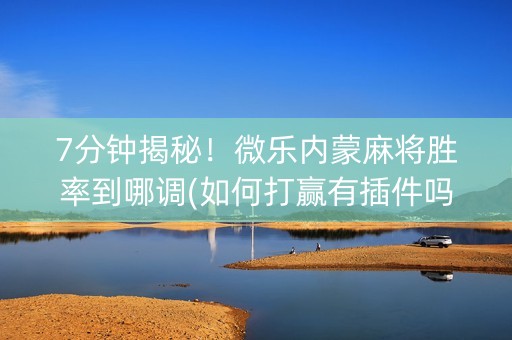 7分钟揭秘！微乐内蒙麻将胜率到哪调(如何打赢有插件吗)