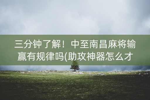 三分钟了解！中至南昌麻将输赢有规律吗(助攻神器怎么才会赢)