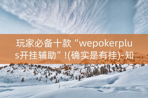 玩家必备十款“wepokerplus开挂辅助”!(确实是有挂)-知乎