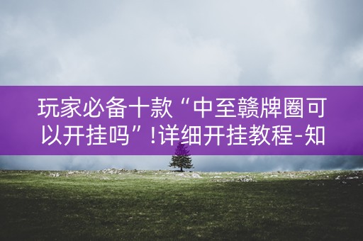 玩家必备十款“中至赣牌圈可以开挂吗”!详细开挂教程-知乎