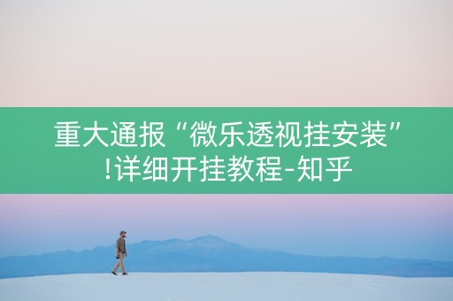 重大通报“微乐透视挂安装”!详细开挂教程-知乎