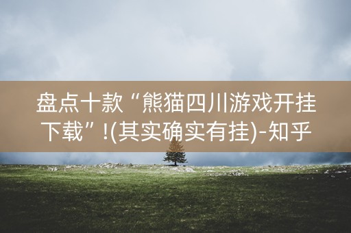 盘点十款“熊猫四川游戏开挂下载”!(其实确实有挂)-知乎