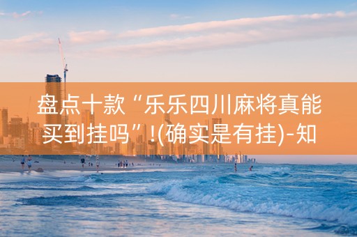 盘点十款“乐乐四川麻将真能买到挂吗”!(确实是有挂)-知乎