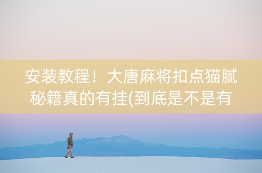 安装教程！大唐麻将扣点猫腻秘籍真的有挂(到底是不是有挂)