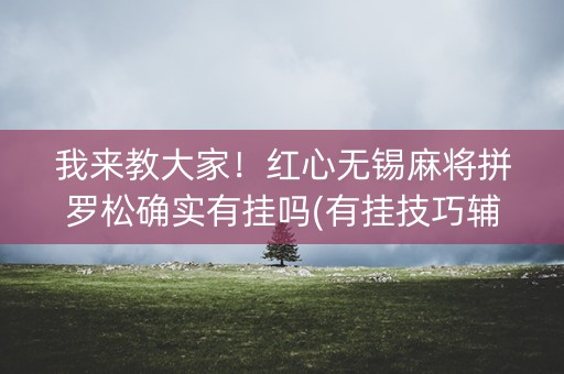 我来教大家！红心无锡麻将拼罗松确实有挂吗(有挂技巧辅助器)