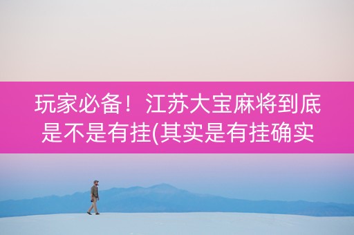 玩家必备！江苏大宝麻将到底是不是有挂(其实是有挂确实有挂)