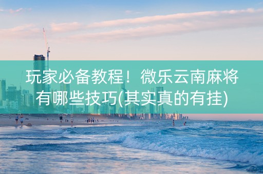 玩家必备教程！微乐云南麻将有哪些技巧(其实真的有挂)
