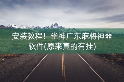 安装教程！雀神广东麻将神器软件(原来真的有挂)