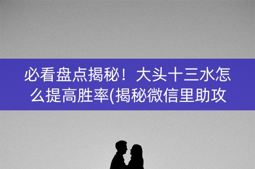 必看盘点揭秘！大头十三水怎么提高胜率(揭秘微信里助攻神器)