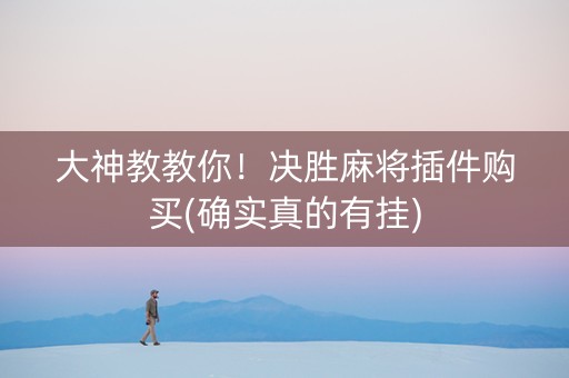 大神教教你！决胜麻将插件购买(确实真的有挂)
