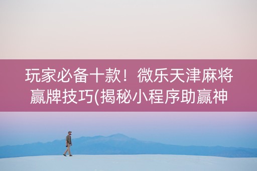 玩家必备十款！微乐天津麻将赢牌技巧(揭秘小程序助赢神器)