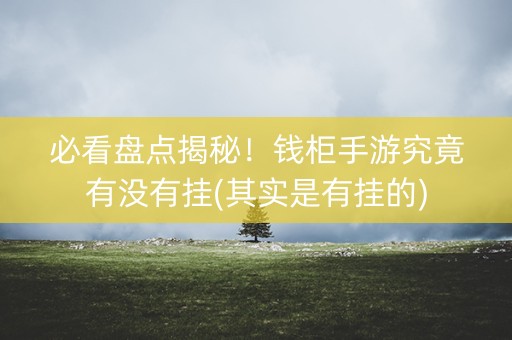 必看盘点揭秘！钱柜手游究竟有没有挂(其实是有挂的)