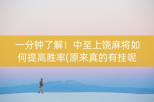 一分钟了解！中至上饶麻将如何提高胜率(原来真的有挂呢)