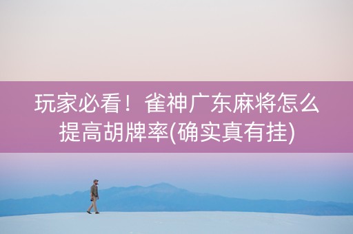 玩家必看！雀神广东麻将怎么提高胡牌率(确实真有挂)