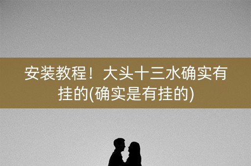 安装教程！大头十三水确实有挂的(确实是有挂的)