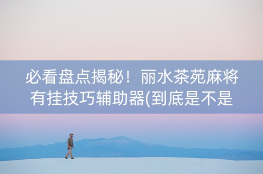 必看盘点揭秘！丽水茶苑麻将有挂技巧辅助器(到底是不是有挂)