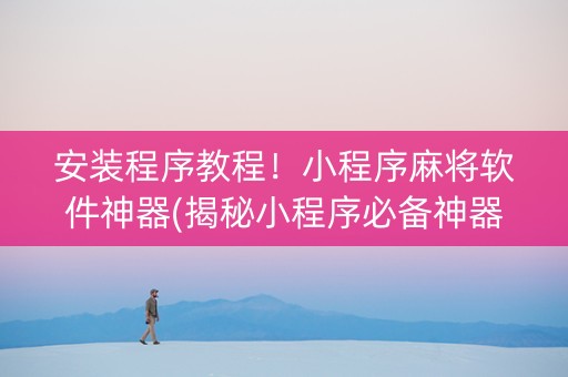 安装程序教程！小程序麻将软件神器(揭秘小程序必备神器)