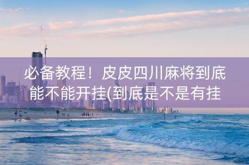 必备教程！皮皮四川麻将到底能不能开挂(到底是不是有挂)