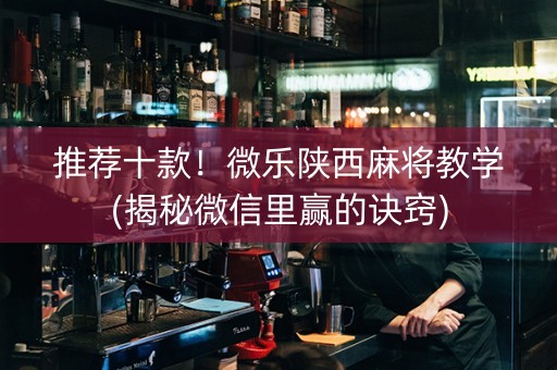 推荐十款！微乐陕西麻将教学(揭秘微信里赢的诀窍)