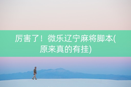 厉害了！微乐辽宁麻将脚本(原来真的有挂)