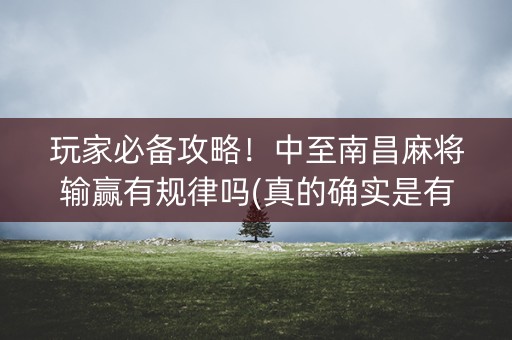 玩家必备攻略！中至南昌麻将输赢有规律吗(真的确实是有挂)