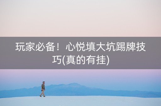 玩家必备！心悦填大坑踢牌技巧(真的有挂)
