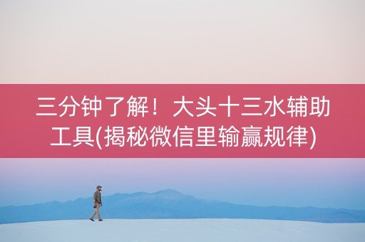 三分钟了解！大头十三水辅助工具(揭秘微信里输赢规律)