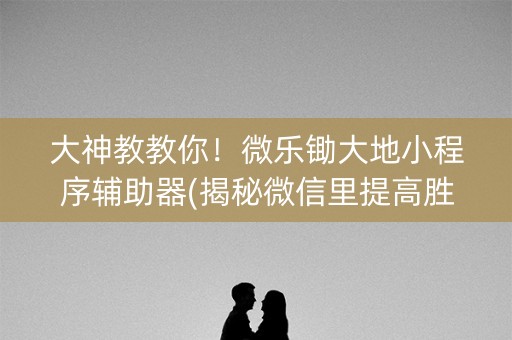大神教教你！微乐锄大地小程序辅助器(揭秘微信里提高胜率)
