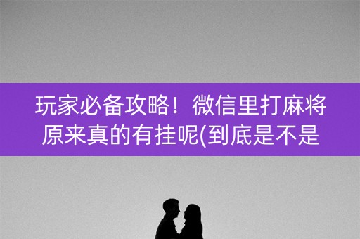 玩家必备攻略！微信里打麻将原来真的有挂呢(到底是不是有挂)