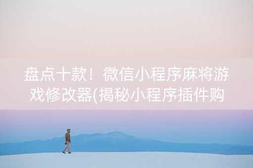 盘点十款！微信小程序麻将游戏修改器(揭秘小程序插件购买)