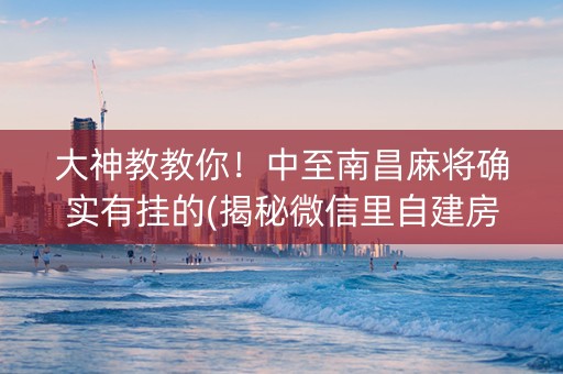 大神教教你！中至南昌麻将确实有挂的(揭秘微信里自建房怎么赢)