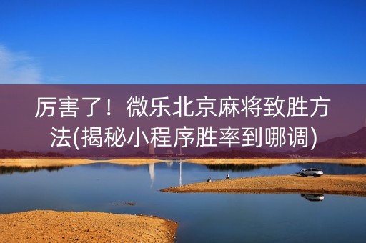 厉害了！微乐北京麻将致胜方法(揭秘小程序胜率到哪调)