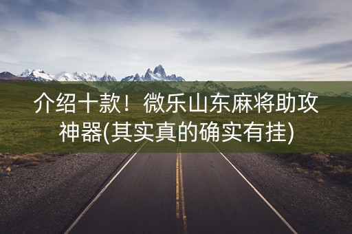介绍十款！微乐山东麻将助攻神器(其实真的确实有挂)