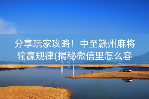 分享玩家攻略！中至赣州麻将输赢规律(揭秘微信里怎么容易赢)