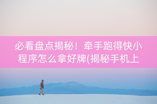 必看盘点揭秘！牵手跑得快小程序怎么拿好牌(揭秘手机上攻略插件)