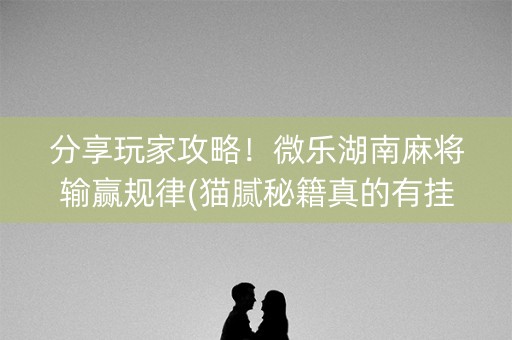 分享玩家攻略！微乐湖南麻将输赢规律(猫腻秘籍真的有挂)