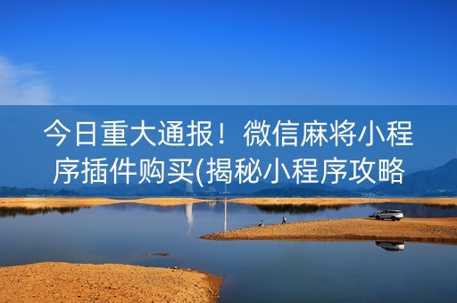 今日重大通报！微信麻将小程序插件购买(揭秘小程序攻略插件)
