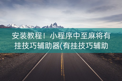 安装教程！小程序中至麻将有挂技巧辅助器(有挂技巧辅助器)