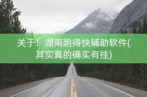 关于！湖南跑得快辅助软件(其实真的确实有挂)