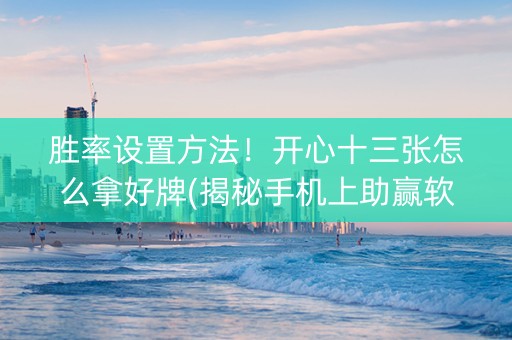 胜率设置方法！开心十三张怎么拿好牌(揭秘手机上助赢软件)