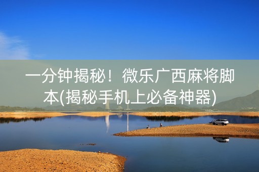 一分钟揭秘！微乐广西麻将脚本(揭秘手机上必备神器)