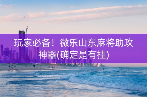 玩家必备！微乐山东麻将助攻神器(确定是有挂)