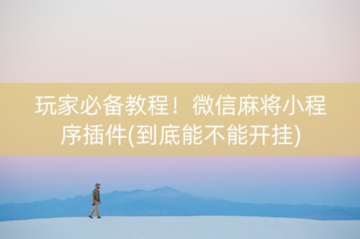 玩家必备教程！微信麻将小程序插件(到底能不能开挂)
