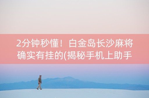 2分钟秒懂！白金岛长沙麻将确实有挂的(揭秘手机上助手软件)