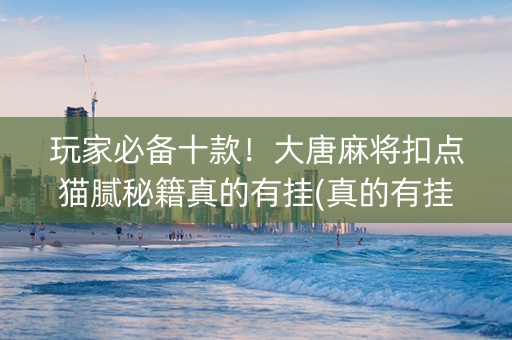 玩家必备十款！大唐麻将扣点猫腻秘籍真的有挂(真的有挂)