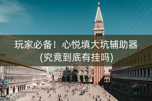 玩家必备！心悦填大坑辅助器(究竟到底有挂吗)