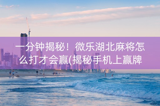 一分钟揭秘！微乐湖北麻将怎么打才会赢(揭秘手机上赢牌的技巧)