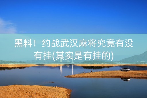 黑料！约战武汉麻将究竟有没有挂(其实是有挂的)