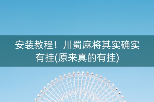 安装教程！川蜀麻将其实确实有挂(原来真的有挂)