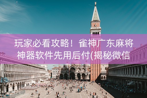 玩家必看攻略！雀神广东麻将神器软件先用后付(揭秘微信里助赢神器)